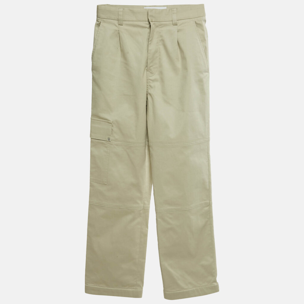 Loewe Stone Beige Cotton Gabardine Cargo Pants XXS