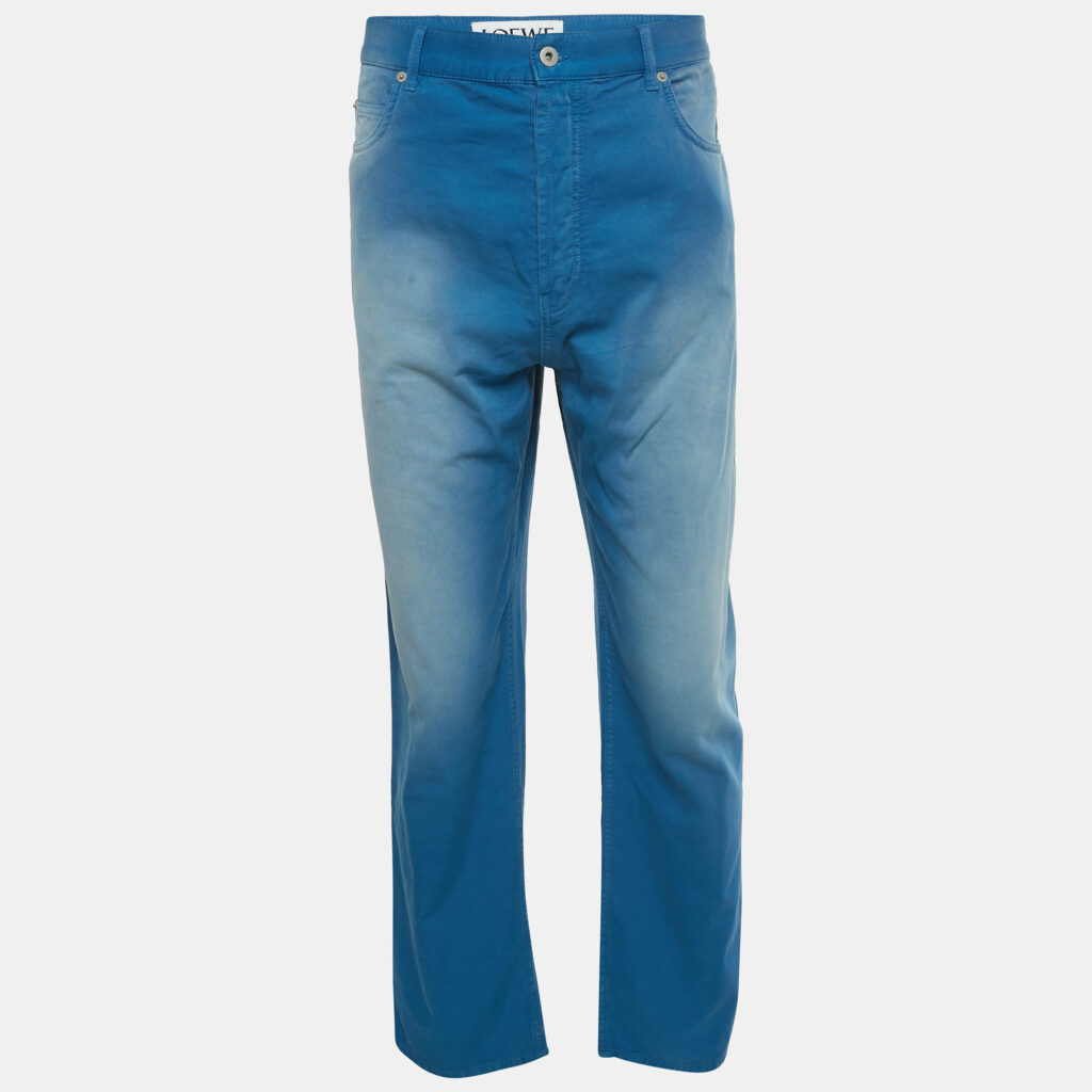 Loewe Washed Blue Denim Straight Fit Jeans XXL Waist 37" Loewe Washed Blue Denim Straight Fit Jeans XXL Waist 37"