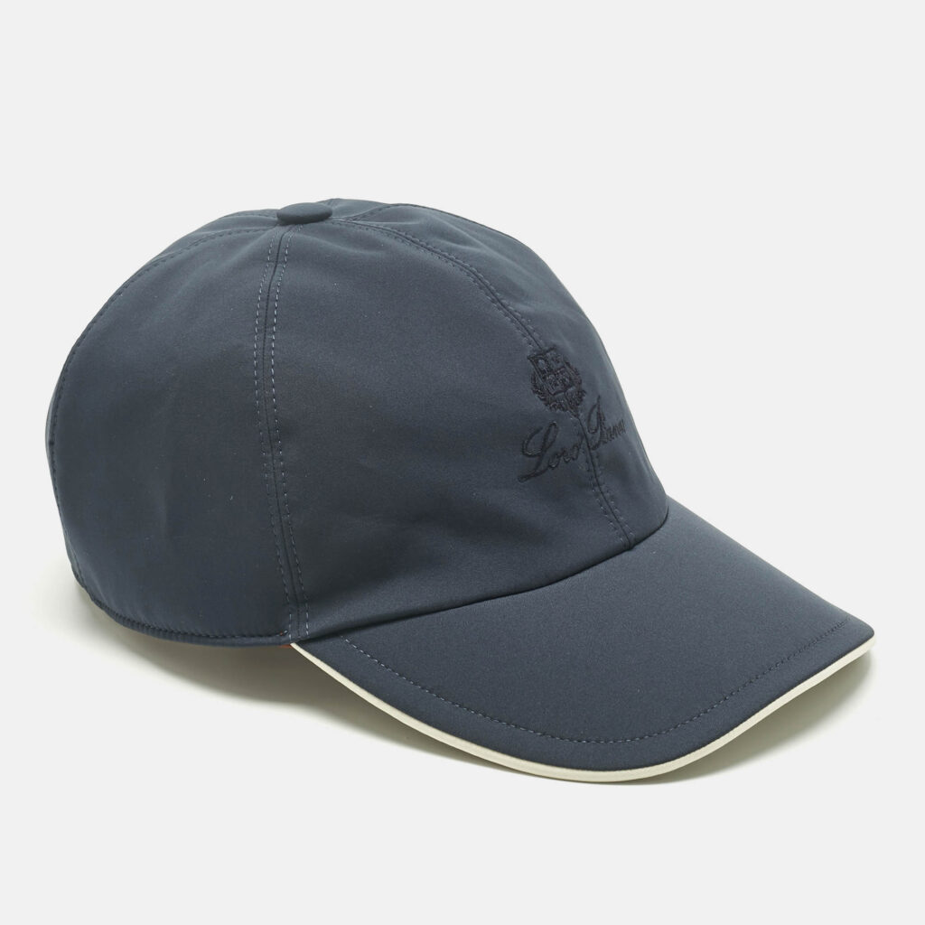 luxury-men-loro-piana-used-accessories-p1242737-005-1.jpg Loro Piana Blue Nylon Green Storm System Baseball Cap L