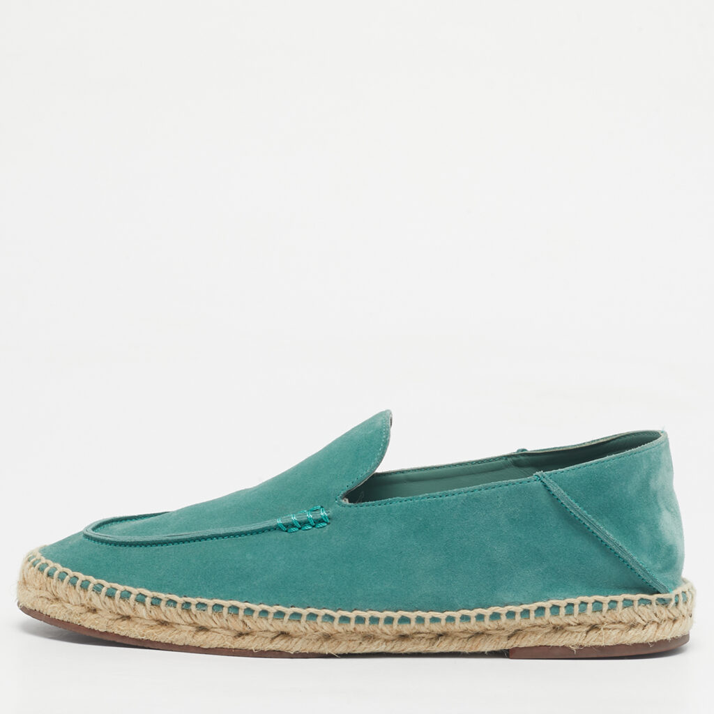 Loro Piana Green Suede Slip On Espadrille Size 42 Loro Piana Green Suede Slip On Espadrille Size 42