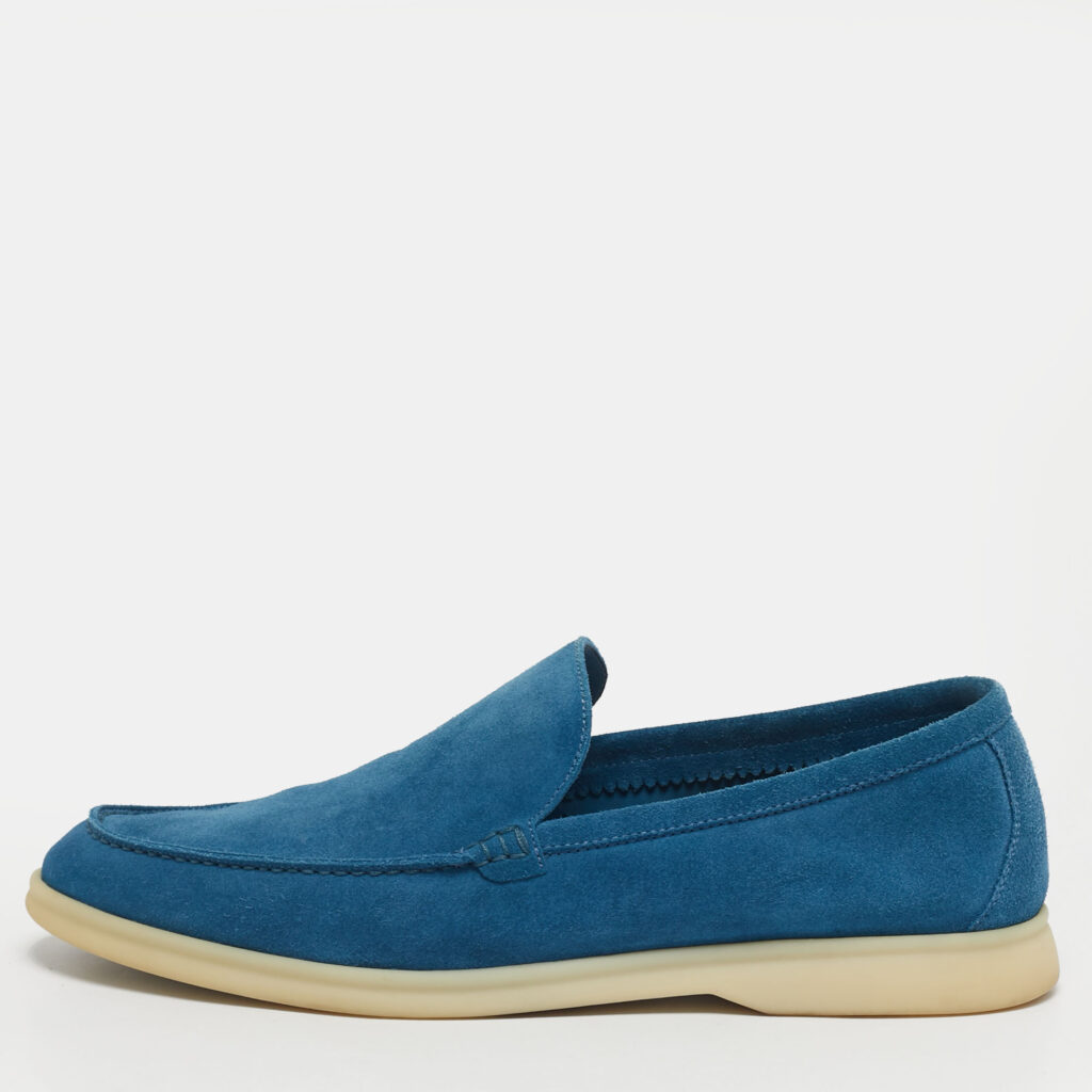 Loro Piana Blue Suede Summer Walk Loafers Size 42 Loro Piana Blue Suede Summer Walk Loafers Size 42