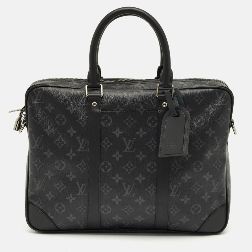 Louis Vuitton Monogram Eclipse Canvas Porte Documents Voyage PM Bag