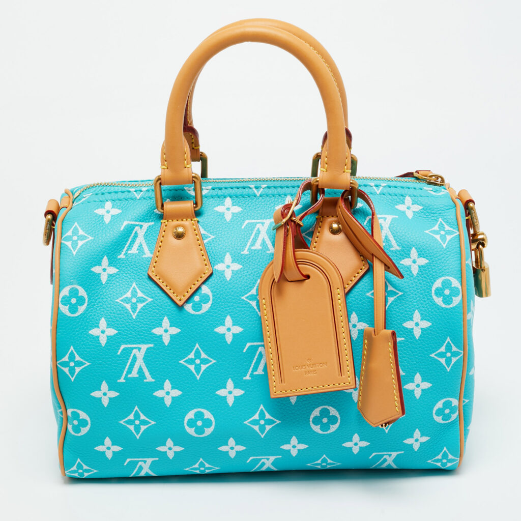 Louis Vuitton Turquoise Monogram Leather Speedy P9 Bandouliere 25 Bag