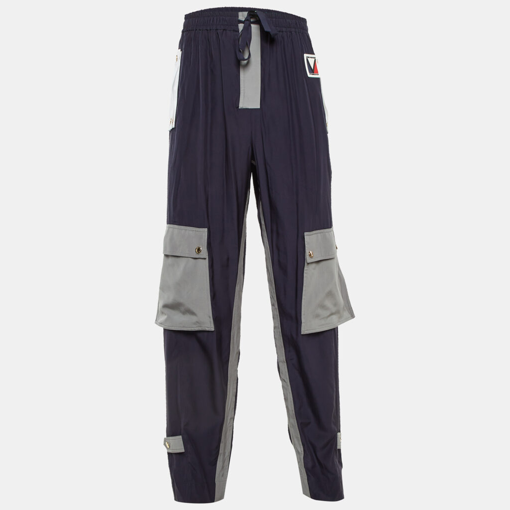 Louis Vuitton Navy Blue & Grey Synthetic Cargo Pants M Louis Vuitton Navy Blue & Grey Synthetic Cargo Pants M