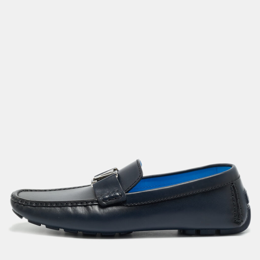 Louis Vuitton Monte Carlo Size 43.5 Black Leather Loafers