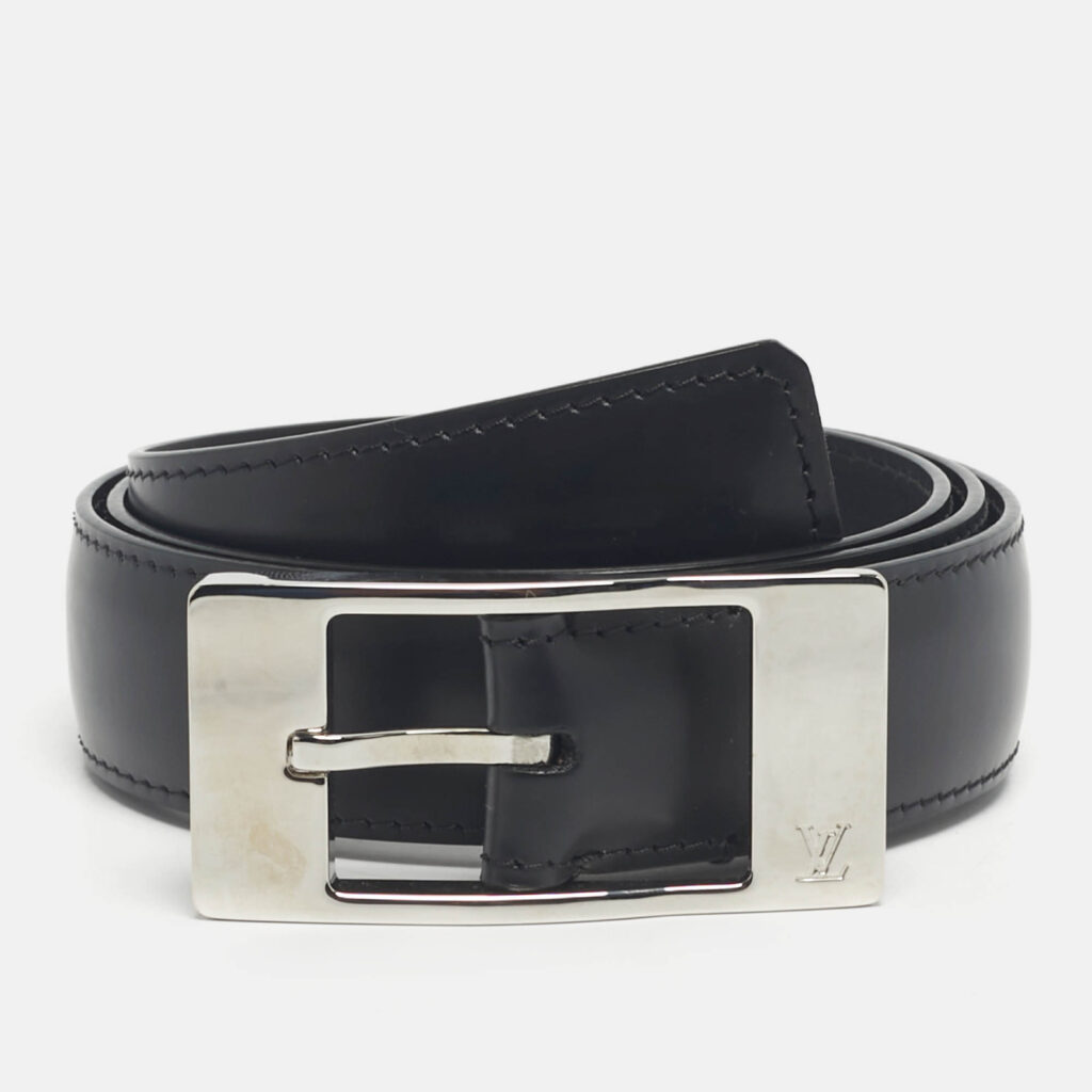Louis Vuitton Black Leather Buckle Belt 85CM Louis Vuitton Black Leather Buckle Belt 85CM