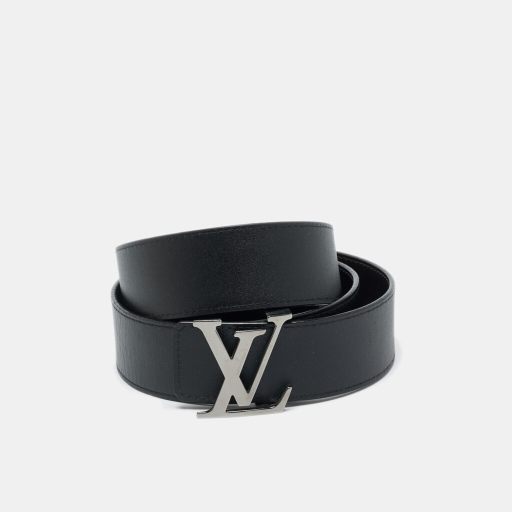 Louis Vuitton Black/Dark Brown Leather LV Initiales Belt 105CM Louis Vuitton Black/Dark Brown Leather LV Initiales Belt 105CM