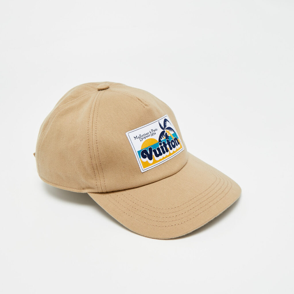 Louis Vuitton Beige Palm Tree Patch Cotton Baseball Cap Louis Vuitton Beige Palm Tree Patch Cotton Baseball Cap