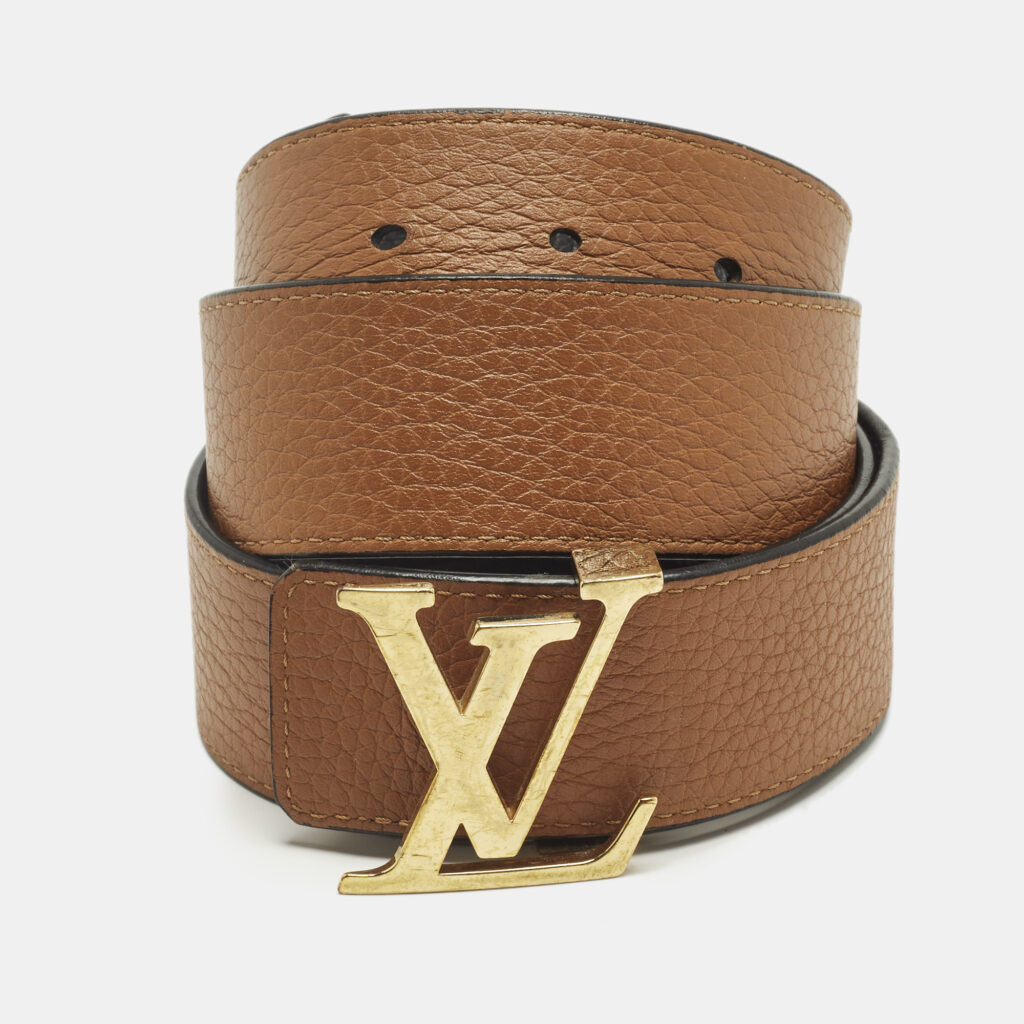 Louis Vuitton LV Initiales Reversible 95CM Black Taurillon Leather Louis Vuitton LV Initiales Reversible 95CM Black Taurillon Leather