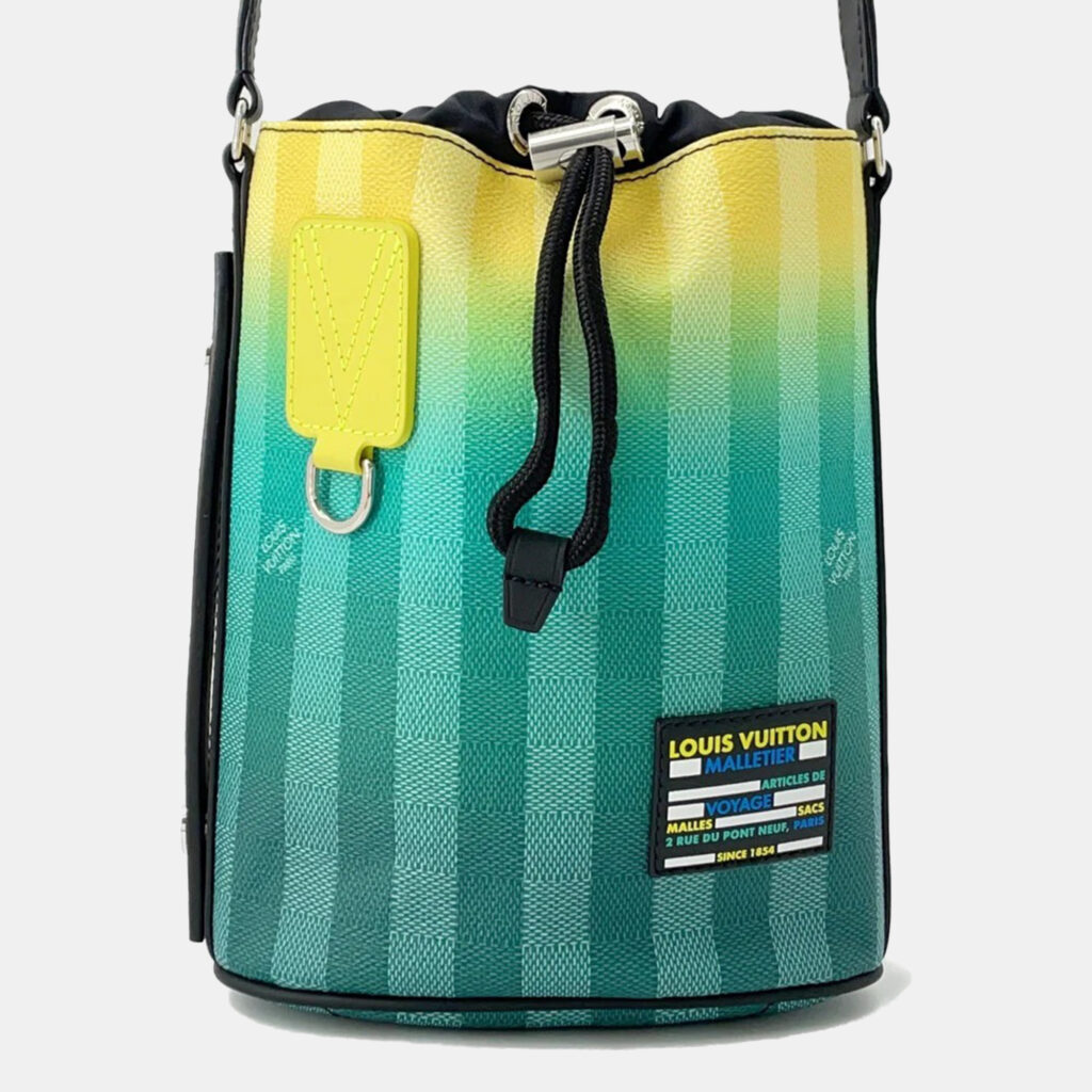 Louis Vuitton Sac Malang Yellow/Green Damier Stripe Shoulder Bag