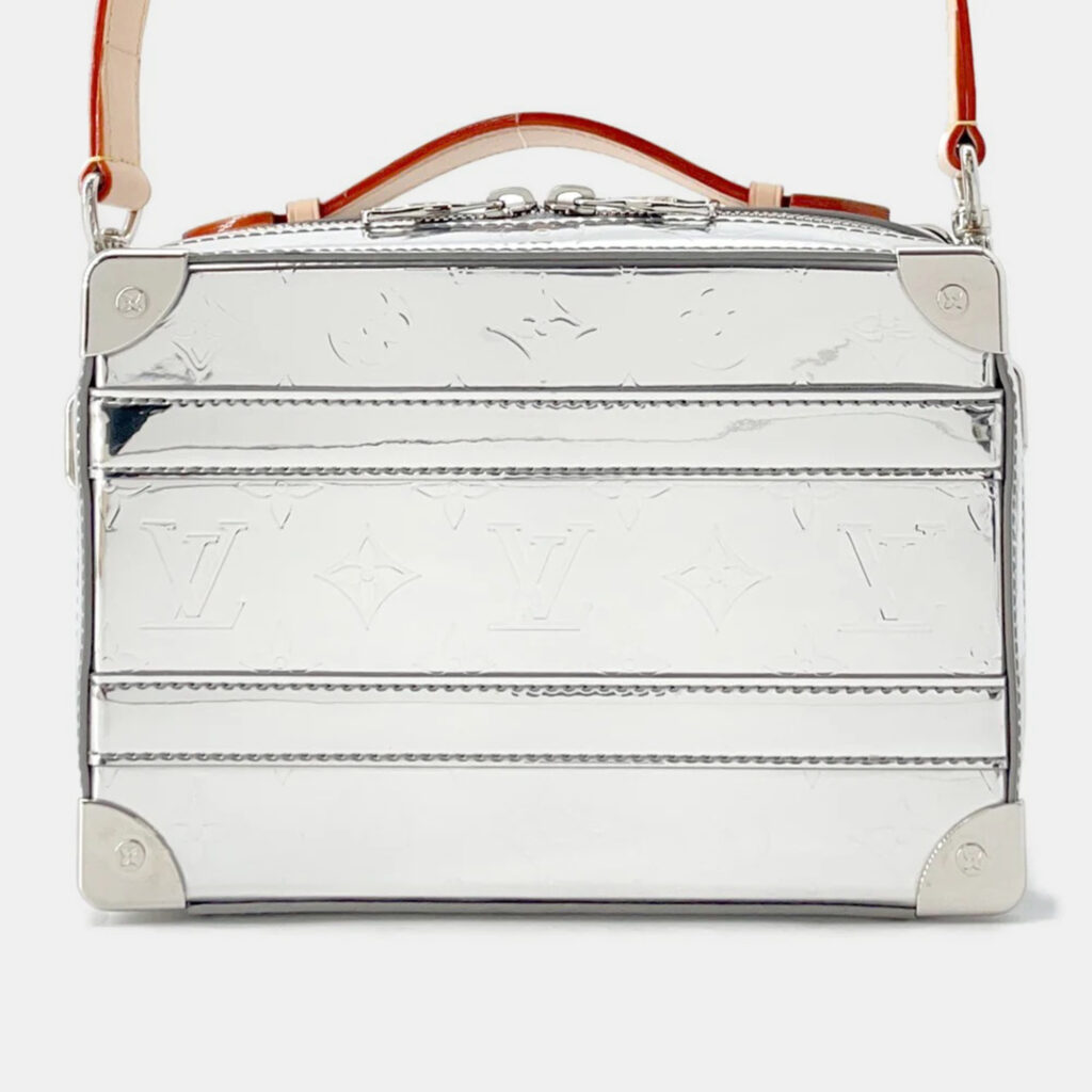 Louis Vuitton Handle Soft Trunk Silver Monogram Mirror Shoulder Bag Louis Vuitton Handle Soft Trunk Silver Monogram Mirror Shoulder Bag