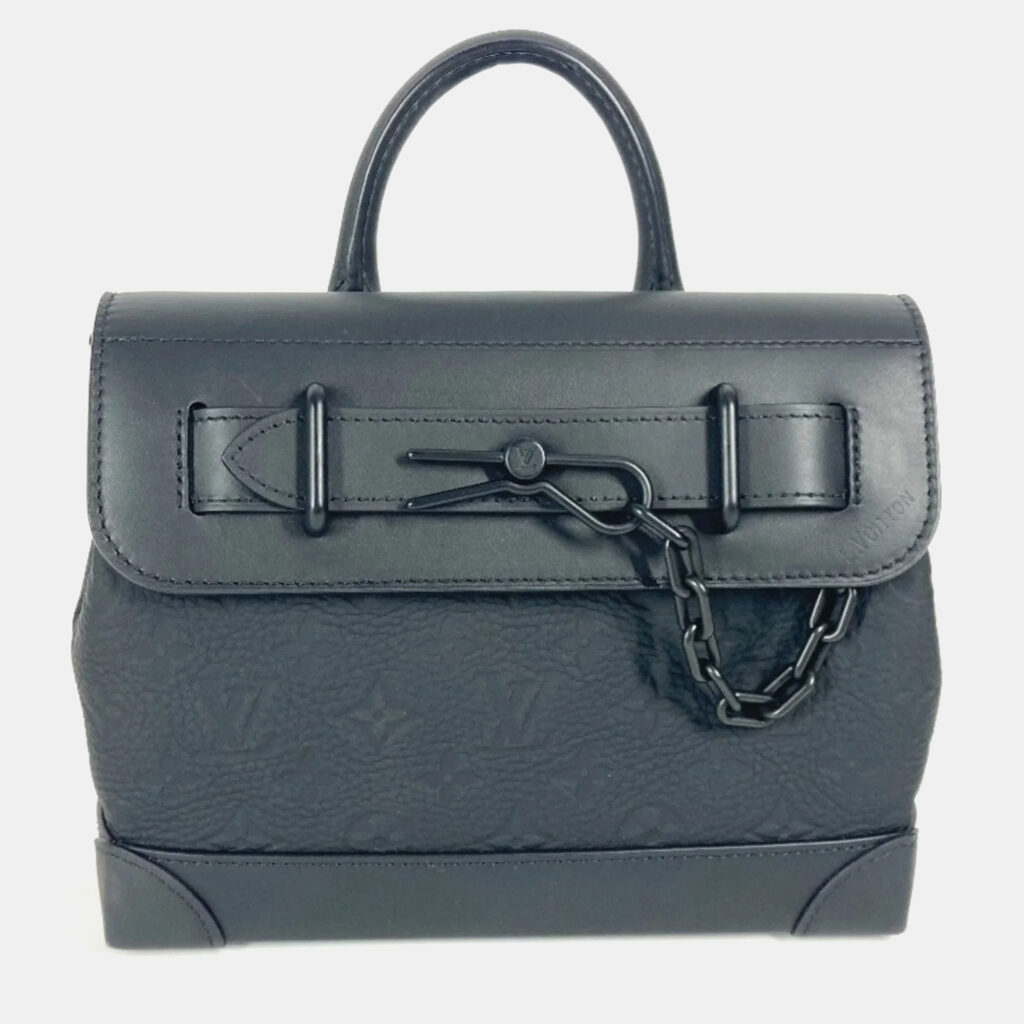 Louis Vuitton Steamer PM Noir Black Taurillon Leather Crossbody Bag Louis Vuitton Steamer PM Noir Black Taurillon Leather Crossbody Bag