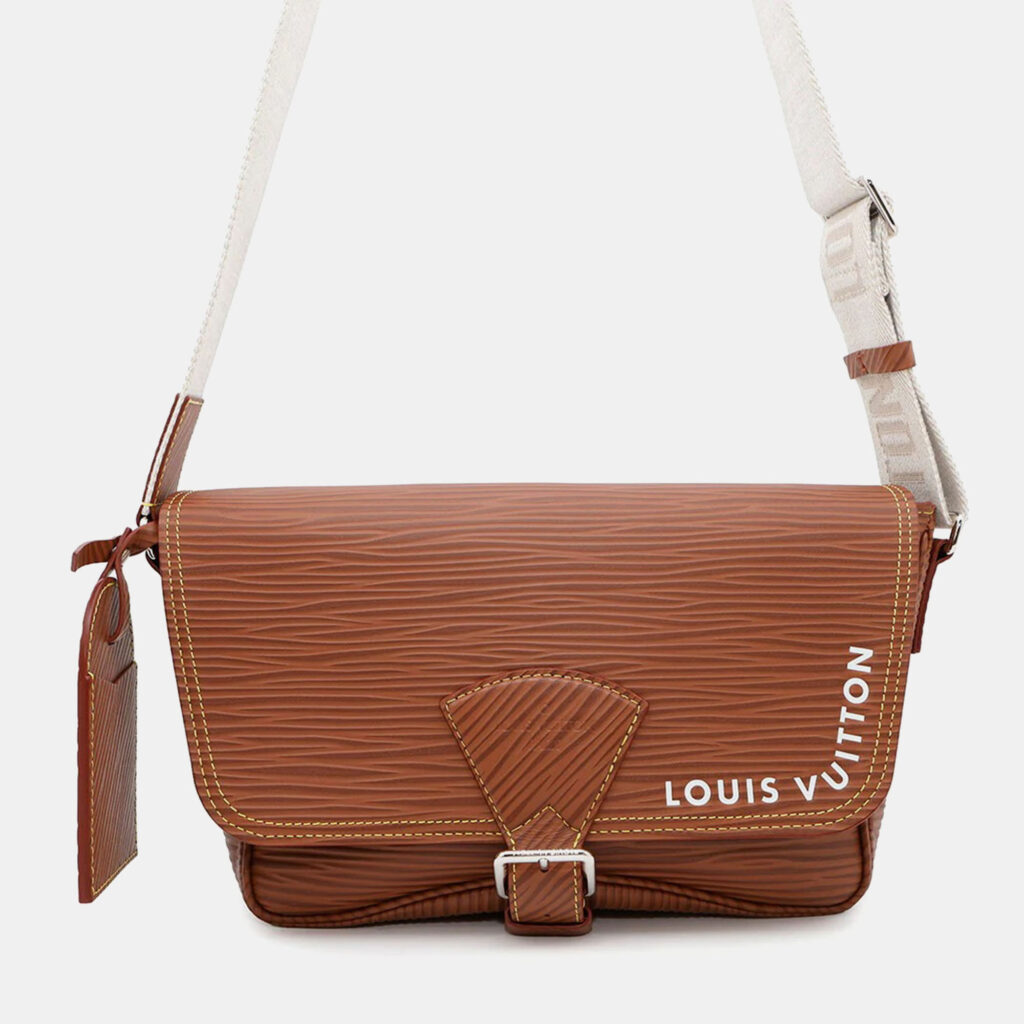 Louis Vuitton Montsouris Messenger Brown Epi XL Leather Messenger Bag Louis Vuitton Montsouris Messenger Brown Epi XL Leather Messenger Bag