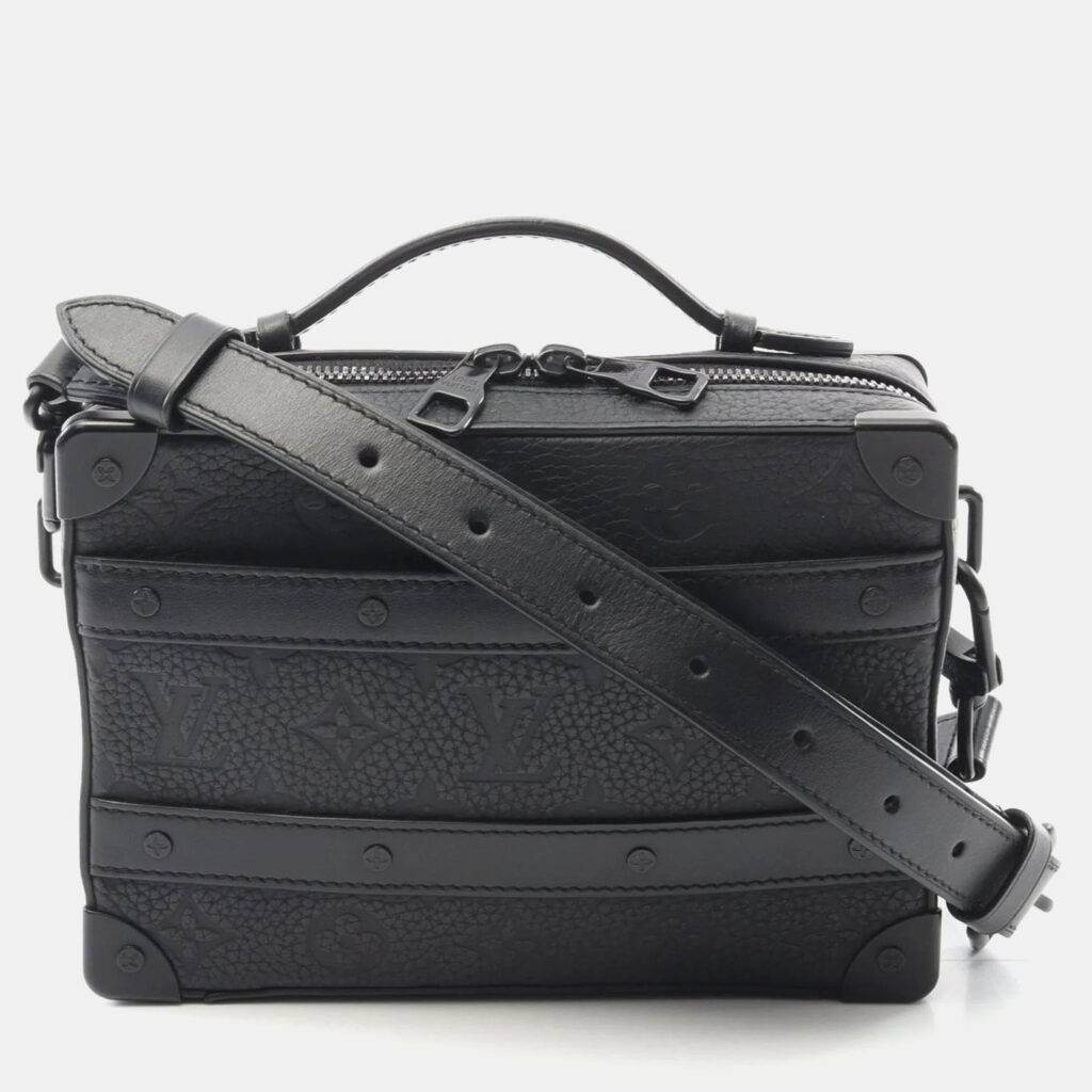 Louis Vuitton Soft Trunk Black Monogram Taurillon Leather Shoulder Bag Louis Vuitton Soft Trunk Black Monogram Taurillon Leather Shoulder Bag