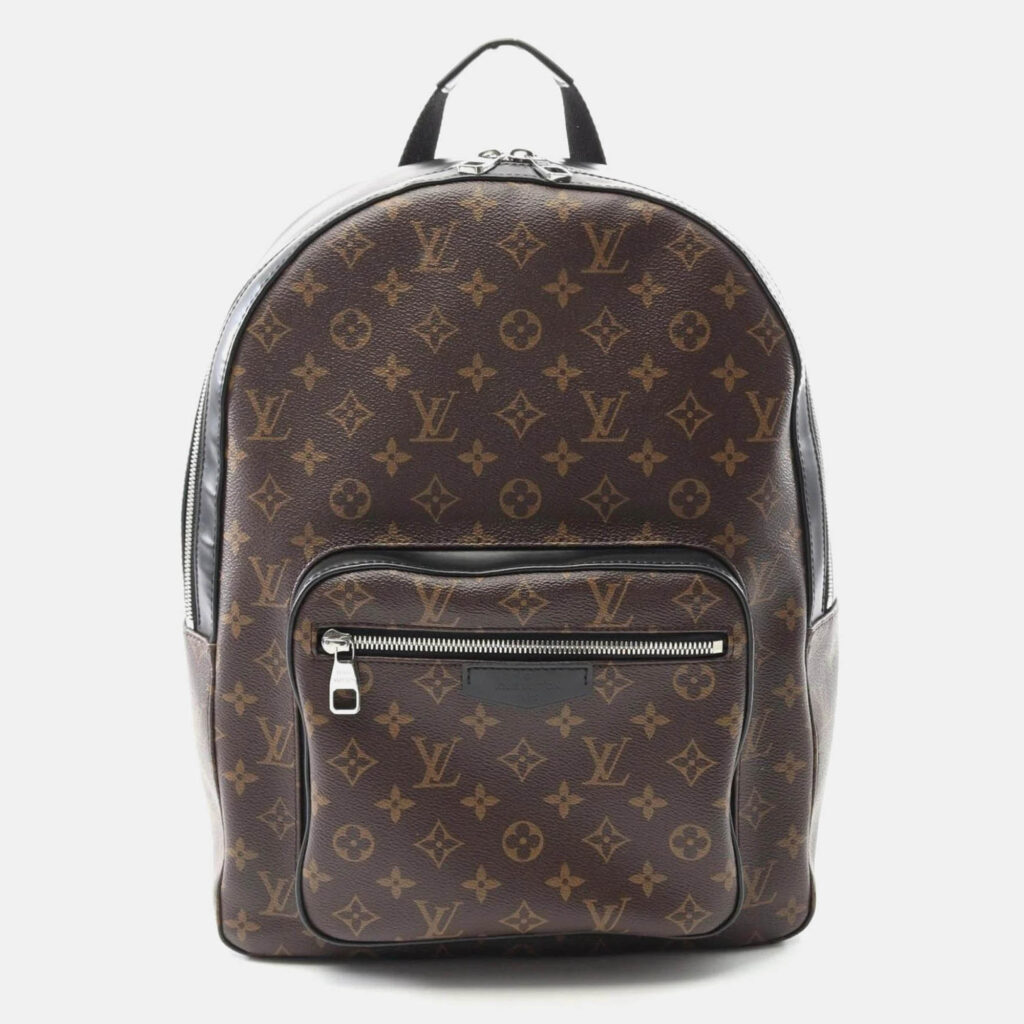Louis Vuitton Josh Macassar Brown Black Monogram Coated Canvas Leather Backpack Bag Louis Vuitton Josh Macassar Brown Black Monogram Coated Canvas Leather Backpack Bag