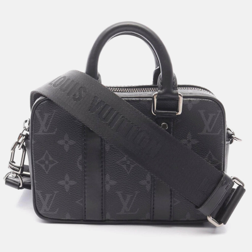 Louis Vuitton Nano Porte Documents Monogram Eclipse Black Canvas Leather Handbag Louis Vuitton Nano Porte Documents Monogram Eclipse Black Canvas Leather Handbag