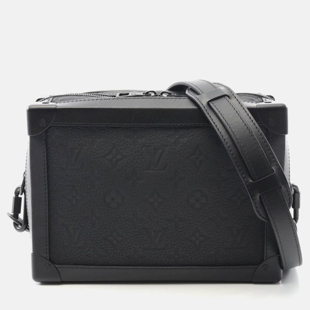Louis Vuitton Soft Trunk Black Monogram Taurillon Leather Shoulder Bag Louis Vuitton Soft Trunk Black Monogram Taurillon Leather Shoulder Bag