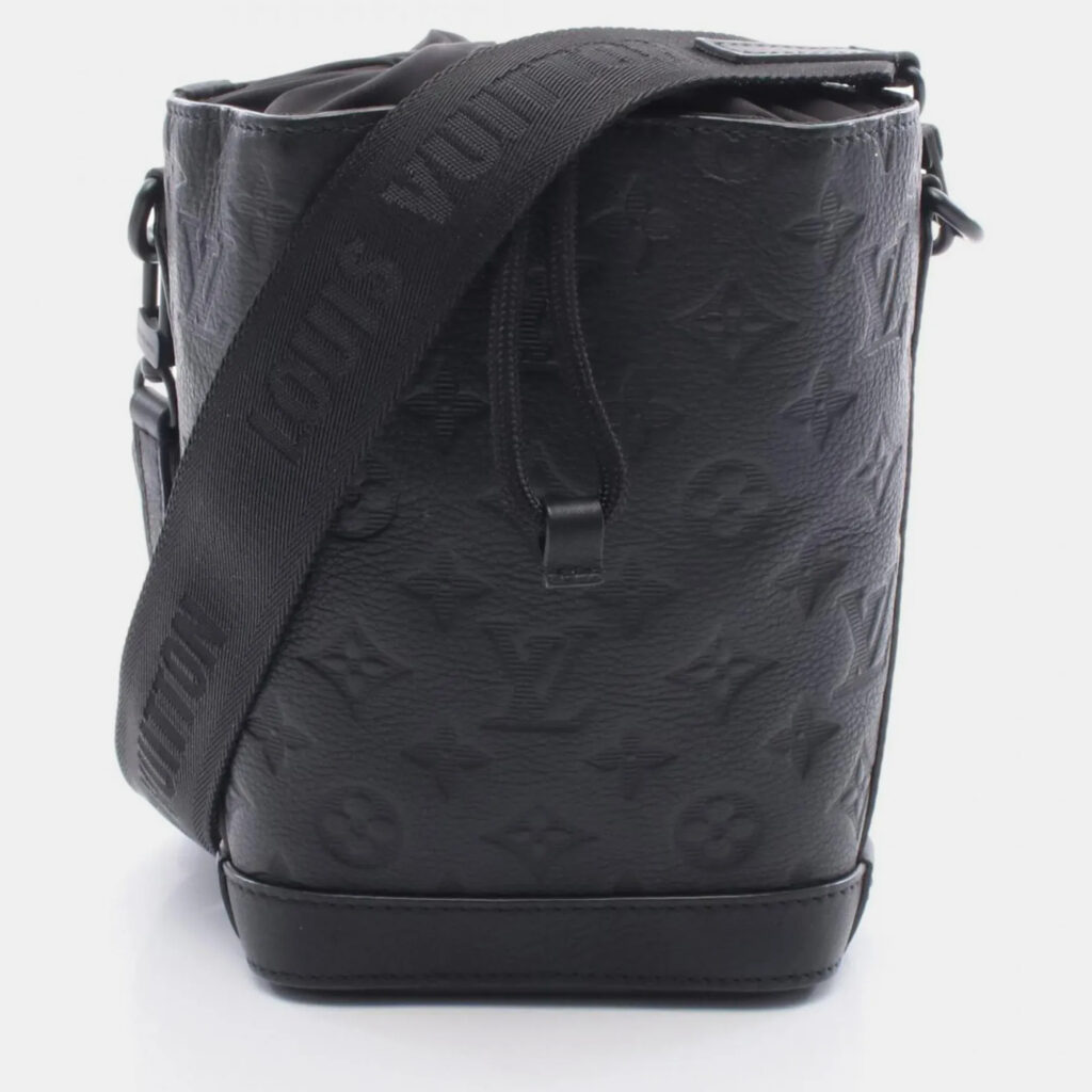 Louis Vuitton Noe Sling Black Monogram Shadow Leather Shoulder Bag Louis Vuitton Noe Sling Black Monogram Shadow Leather Shoulder Bag