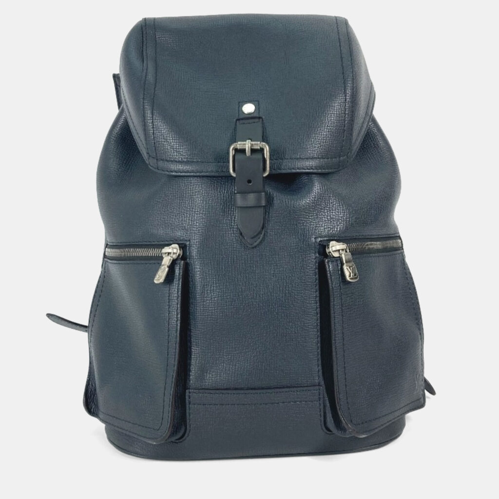 Louis Vuitton Utah Canyon Backpack Leather Blue Marine Navy Louis Vuitton Utah Canyon Backpack Leather Blue Marine Navy