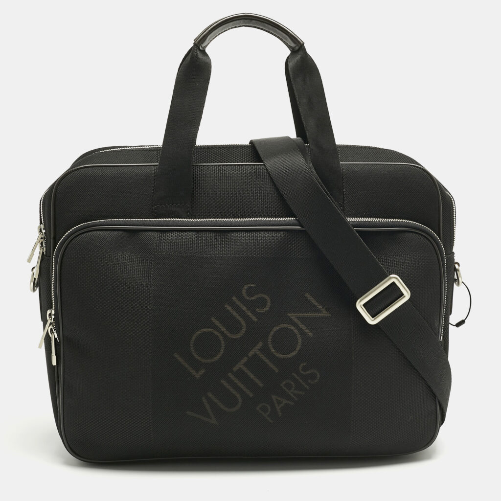 Louis Vuitton Black Damier Geant Canvas Associe PM Laptop Bag