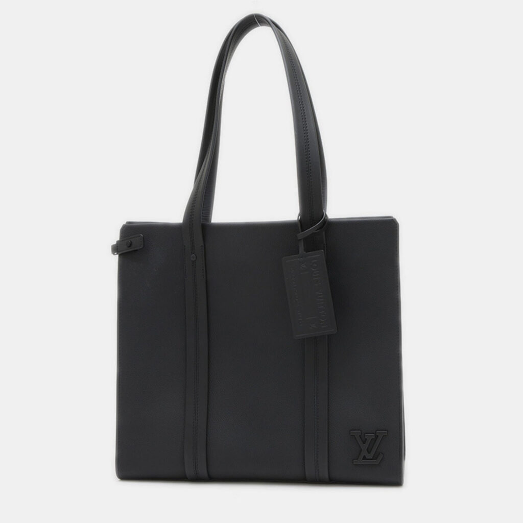 Louis Vuitton Take Off Aerogram Black Leather Tote Bag Louis Vuitton Take Off Aerogram Black Leather Tote Bag
