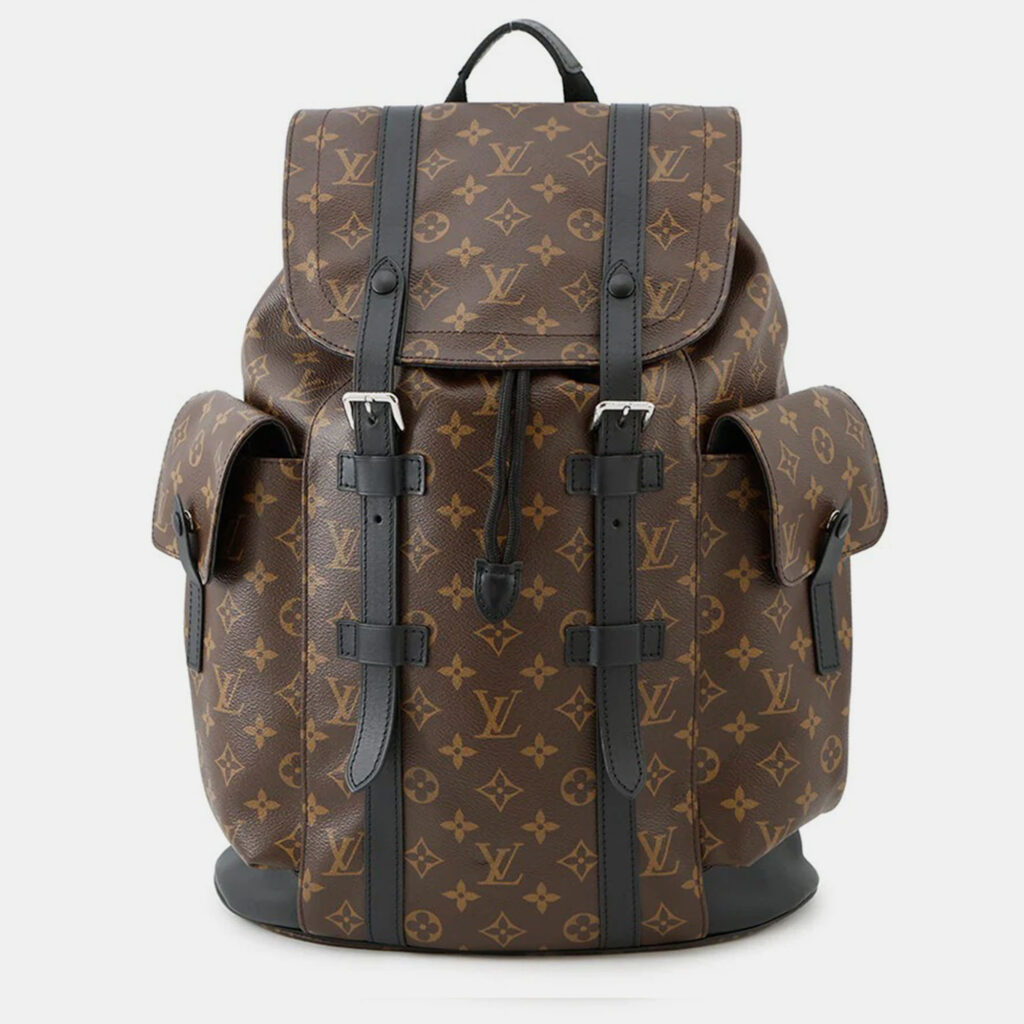 Louis Vuitton Christopher Noir Monogram Macassar Canvas Size MM Louis Vuitton Christopher Noir Monogram Macassar Canvas Size MM