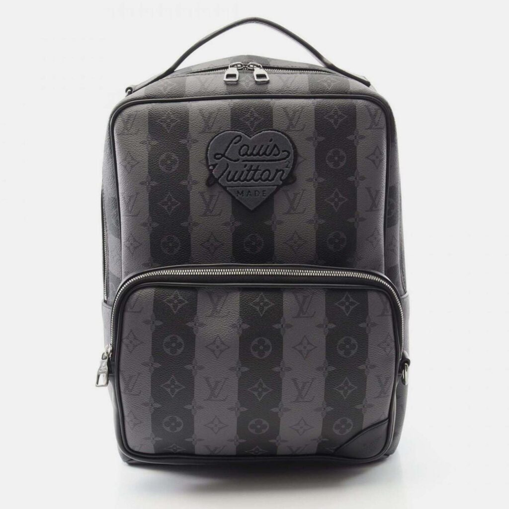 Louis Vuitton Nigo Modular Backpack Coated Canvas And Leather Black Gray Louis Vuitton Nigo Modular Backpack Coated Canvas And Leather Black Gray