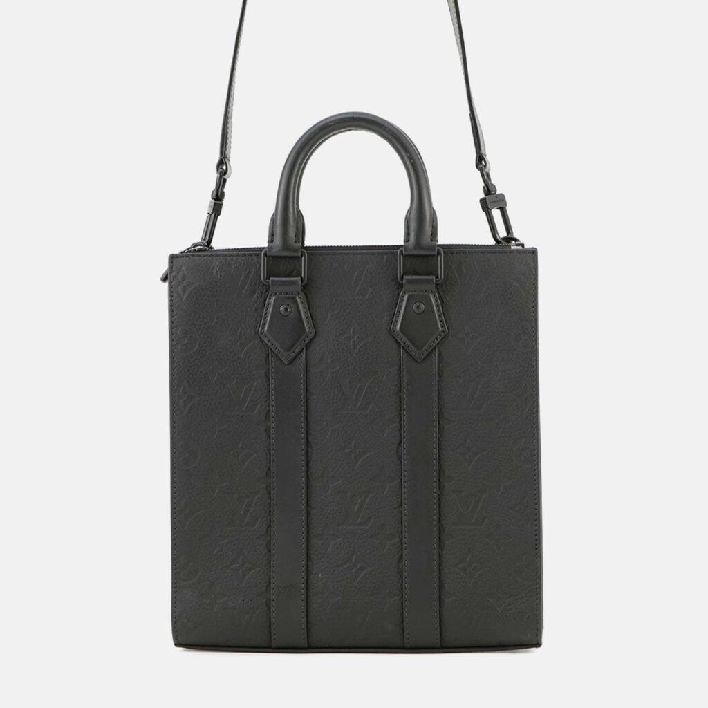 Louis Vuitton Sac Plat Noir Monogram Taurillon Louis Vuitton Sac Plat Noir Monogram Taurillon