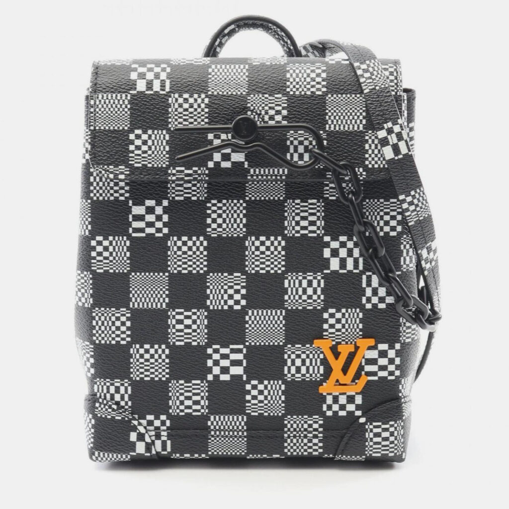 Louis Vuitton Steamer Xs Damier Distorted Shoulder Bag Coated Canvas Black Louis Vuitton Steamer Xs Damier Distorted Shoulder Bag Coated Canvas Black