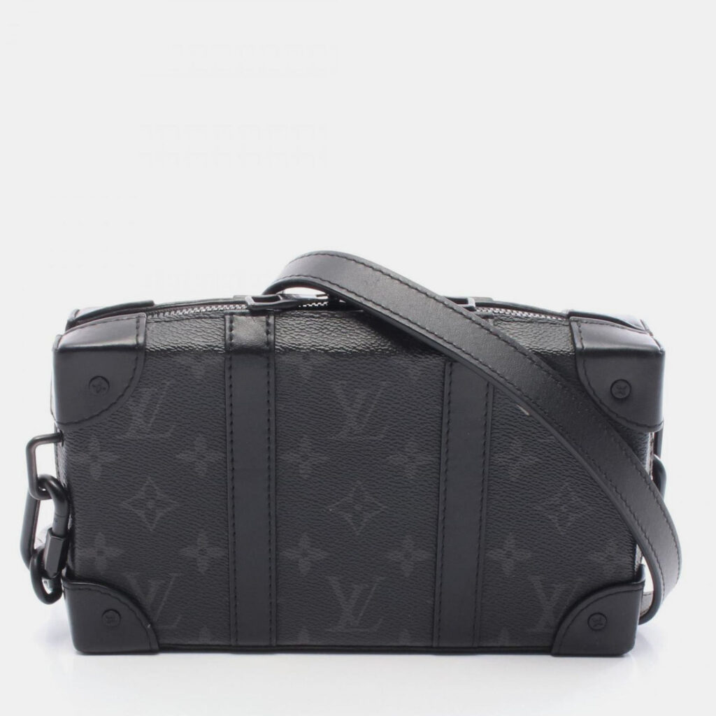 Louis Vuitton Soft Trunk Wallet Shoulder Bag In Coated Canvas And Leather Monogram Eclipse Black