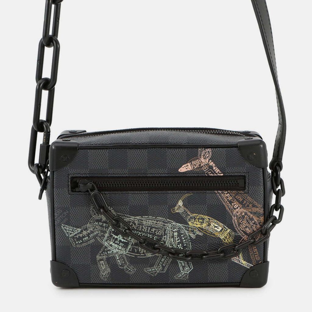 Louis Vuitton Soft Trunk Mini Black Damier Graphite Canvas Crossbody Bag Louis Vuitton Soft Trunk Mini Black Damier Graphite Canvas Crossbody Bag