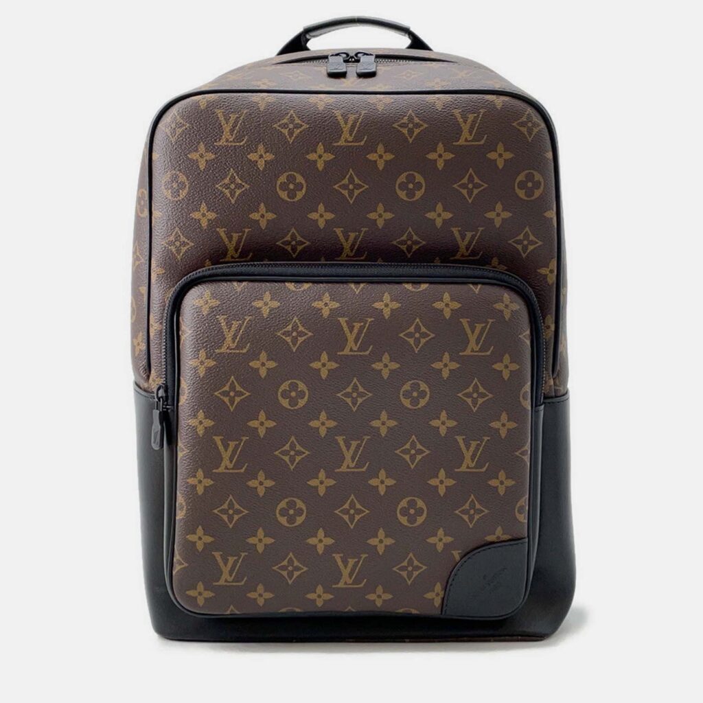 Louis Vuitton Dean Brown Black Monogram Macassar Canvas Backpack Louis Vuitton Dean Brown Black Monogram Macassar Canvas Backpack