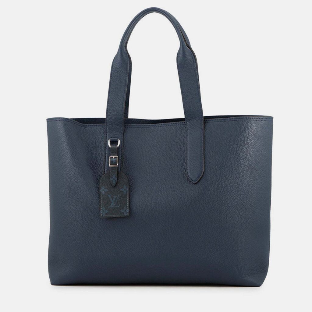 Louis Vuitton Cabas Voyage Navy Taurillon Leather Tote Bag Louis Vuitton Cabas Voyage Navy Taurillon Leather Tote Bag