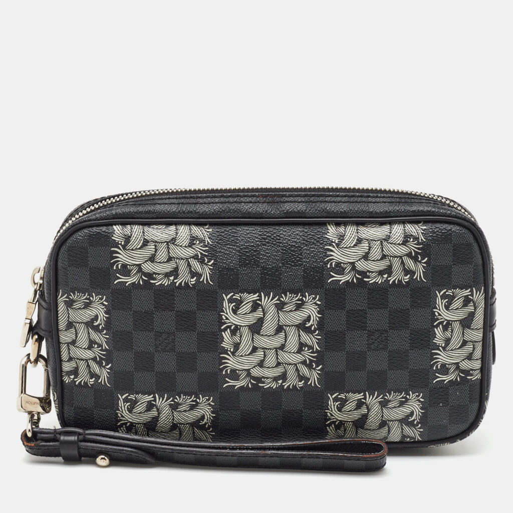 Louis Vuitton Damier Graphite Rope Pochette Volga Louis Vuitton Damier Graphite Rope Pochette Volga