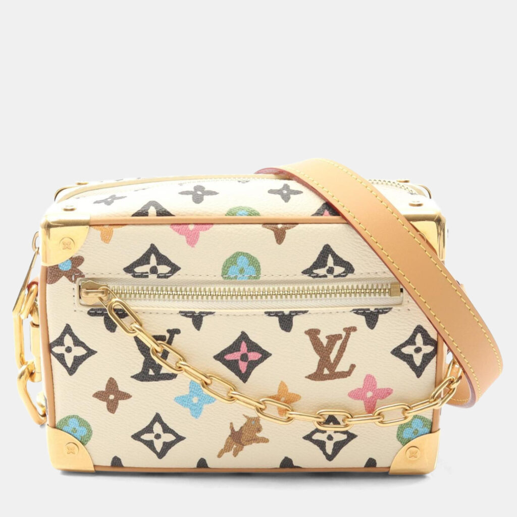 Louis Vuitton Soft Trunk Monogram Craggy Mini Ivory Brown Monogram Coated Canvas Leather Shoulder Bag Louis Vuitton Soft Trunk Monogram Craggy Mini Ivory Brown Monogram Coated Canvas Leather Shoulder Bag