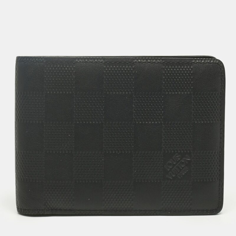 Louis Vuitton Black Damier Infini Leather Multiple Wallet Louis Vuitton Black Damier Infini Leather Multiple Wallet