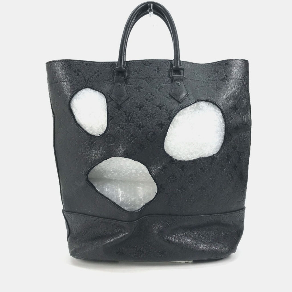 Louis Vuitton Monogram Empreinte With Holes PM Black Empreinte Leather Tote Bag Louis Vuitton Monogram Empreinte With Holes PM Black Empreinte Leather Tote Bag