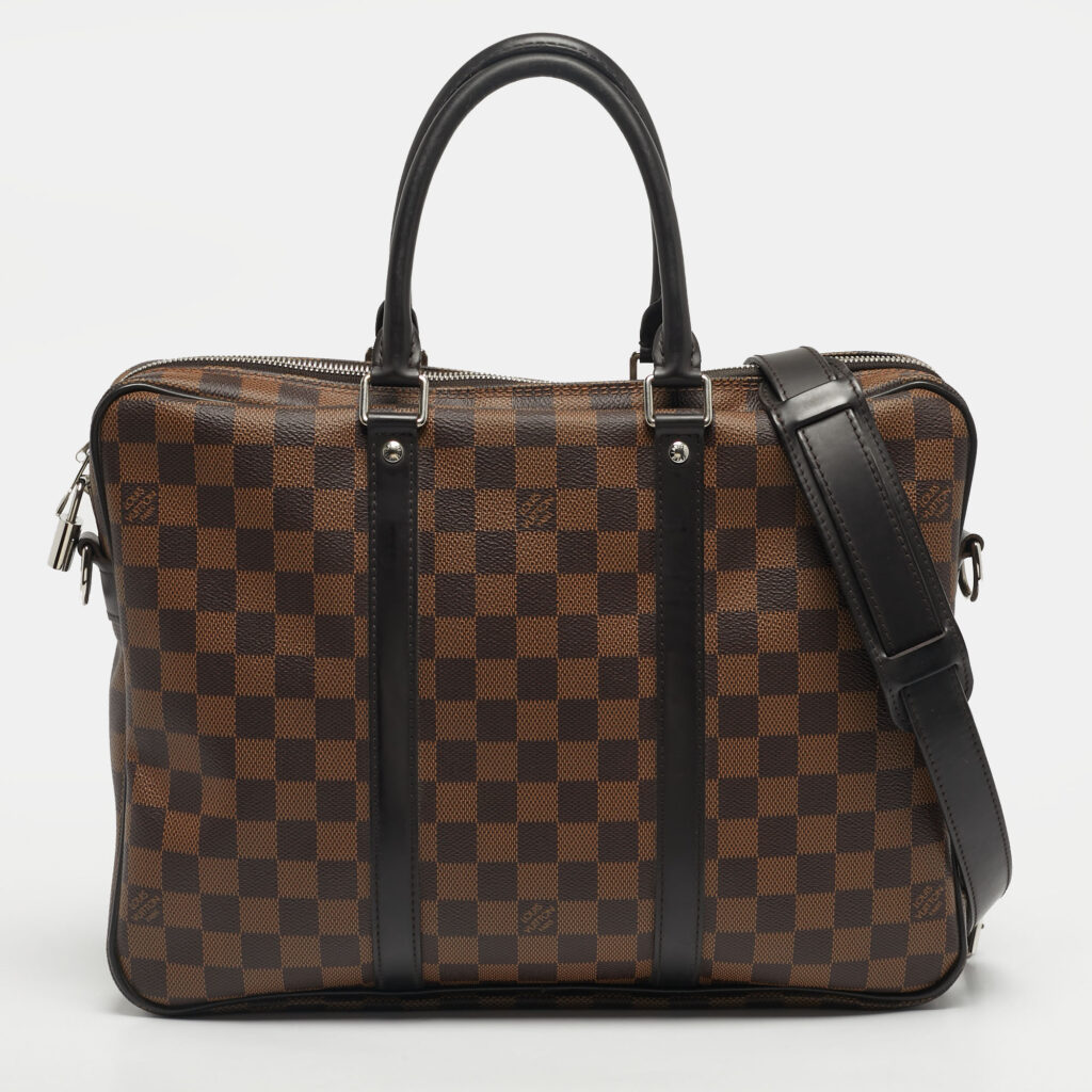 Louis Vuitton Damier Ebene Canvas Porte Documents Voyage PM Briefcase