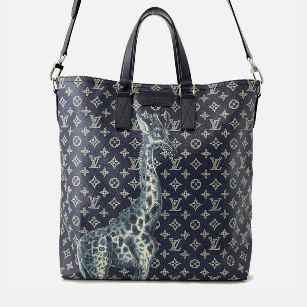 Louis Vuitton Monogram Savannah Chapman Brothers Navy Monogram Canvas Tote Bag
