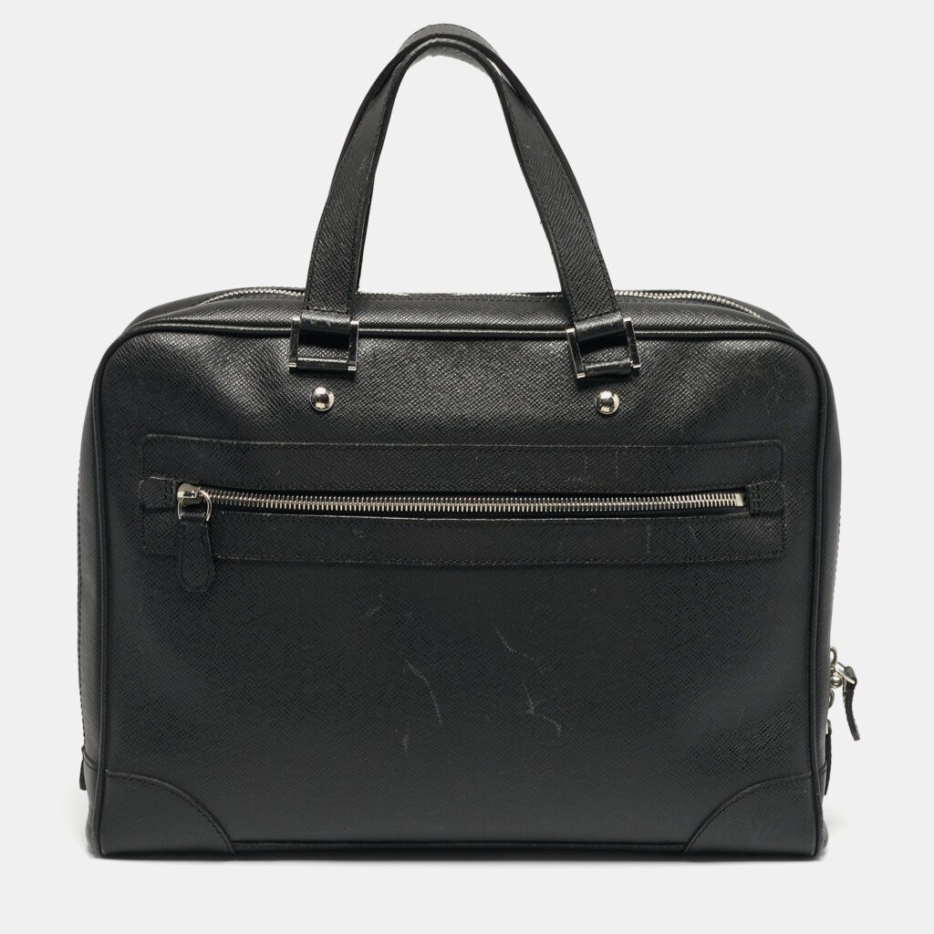 Louis Vuitton Black Taiga Leather Alexander Briefcase