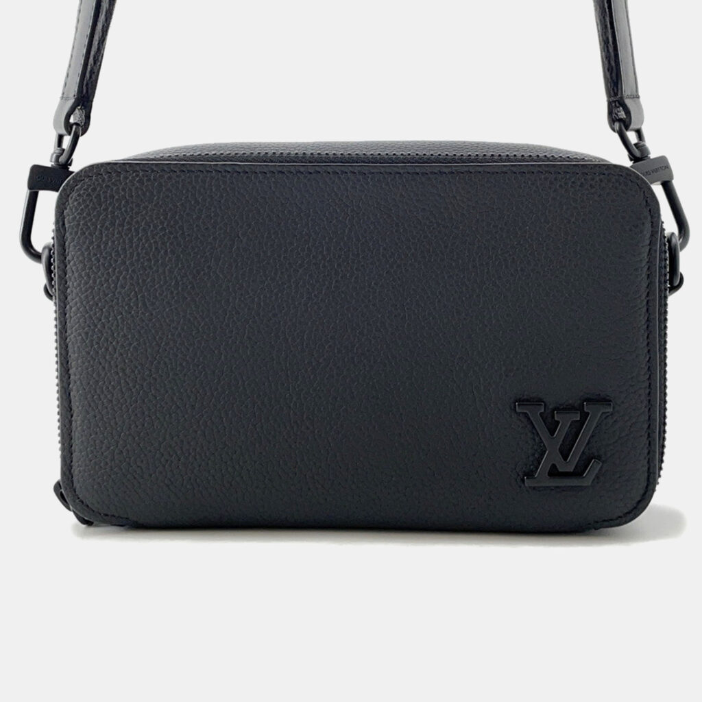 Louis Vuitton Alpha Wearable Wallet Noir Grained Calf Leather Lv Aerogram