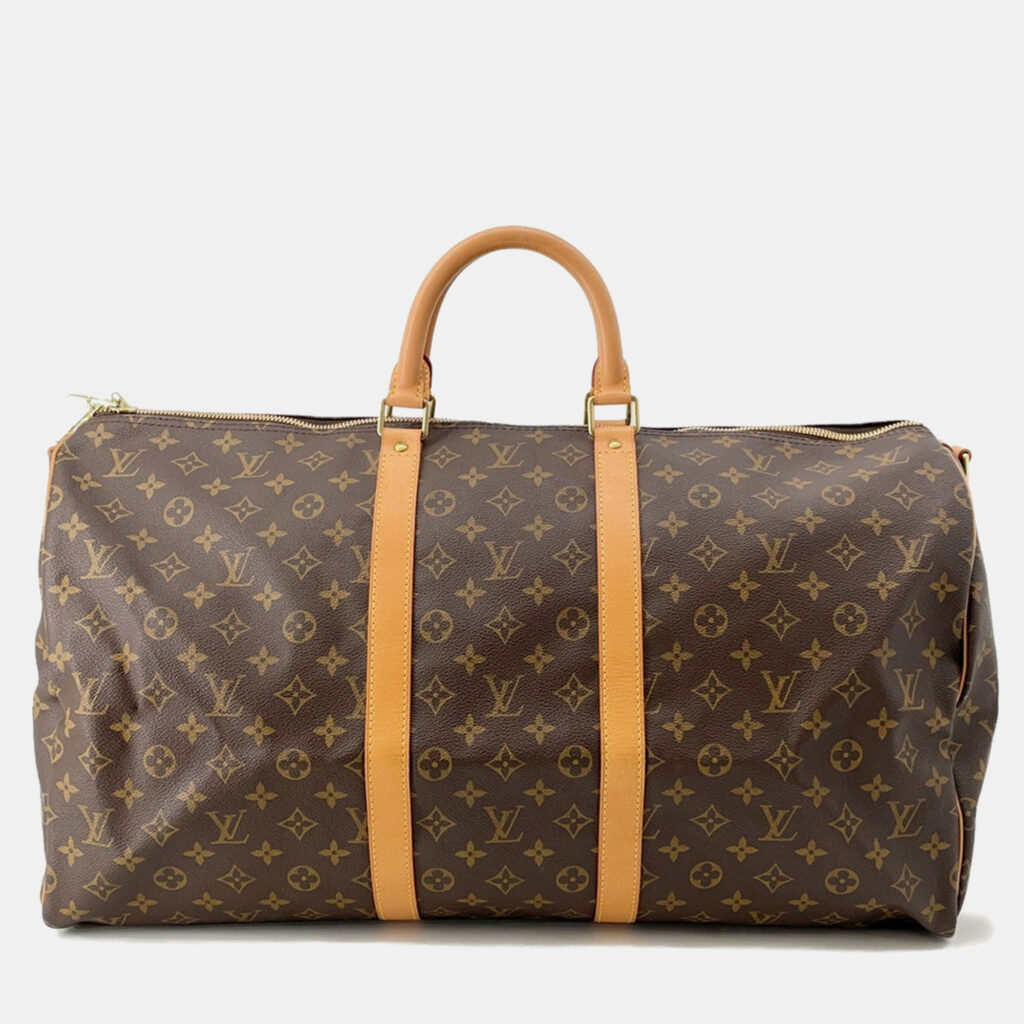 Louis Vuitton Keepall Bandouliere Brown Monogram Size 55 Louis Vuitton Keepall Bandouliere Brown Monogram Size 55