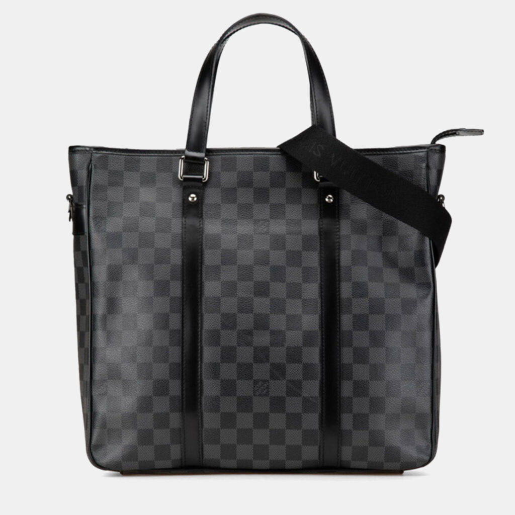 Louis Vuitton Damier Graphite Tadao Pm Handbag Shoulder Bag Black Pvc Leather Louis Vuitton Damier Graphite Tadao Pm Handbag Shoulder Bag Black Pvc Leather