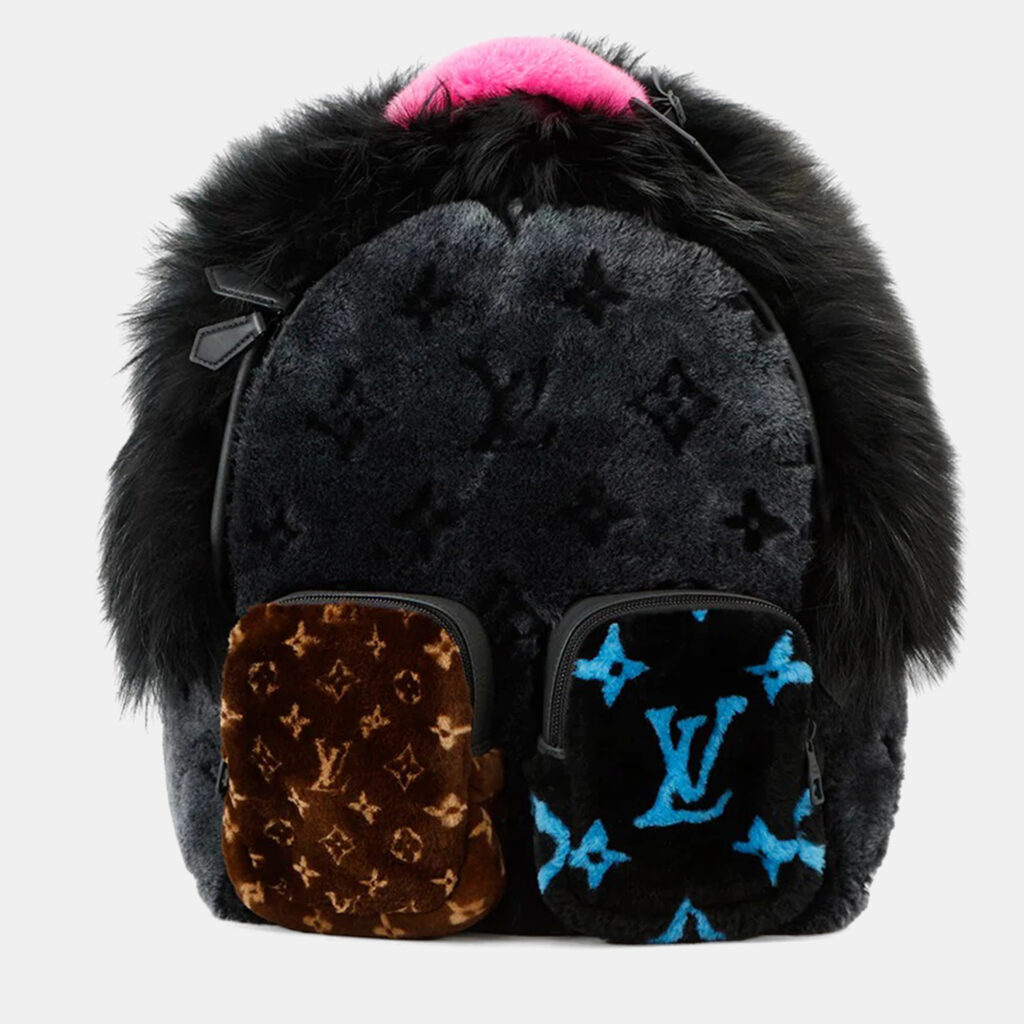 Louis Vuitton Automne Hiver 2020 Multi-Fur Backpack Noir Monogram Fur Louis Vuitton Automne Hiver 2020 Multi-Fur Backpack Noir Monogram Fur