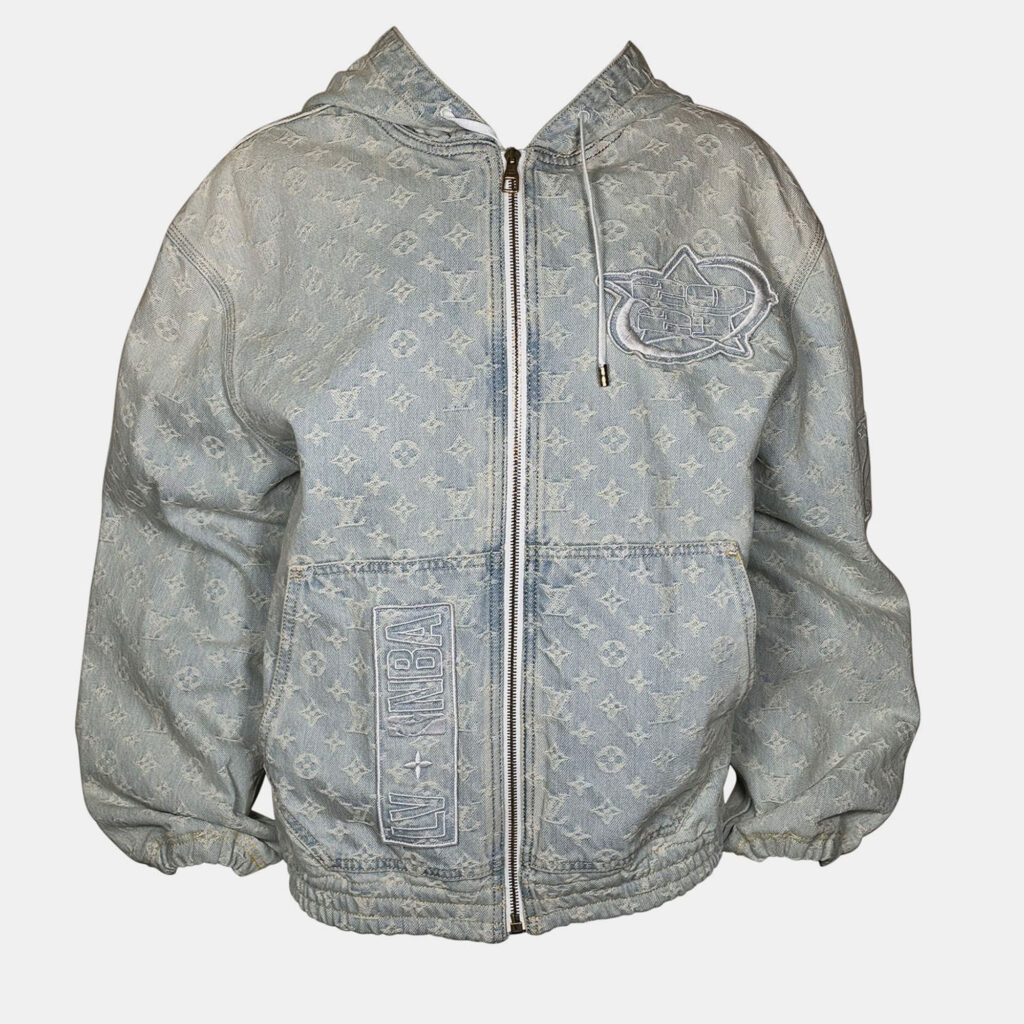 Louis Vuitton x NBA Zip Through Denim Monogram Hoodie