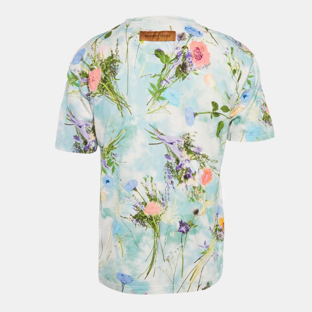 luxury-men-louis-vuitton-used-clothes-p1224726-002-1.jpg Louis Vuitton Blue Floral Print Jersey T-Shirt M