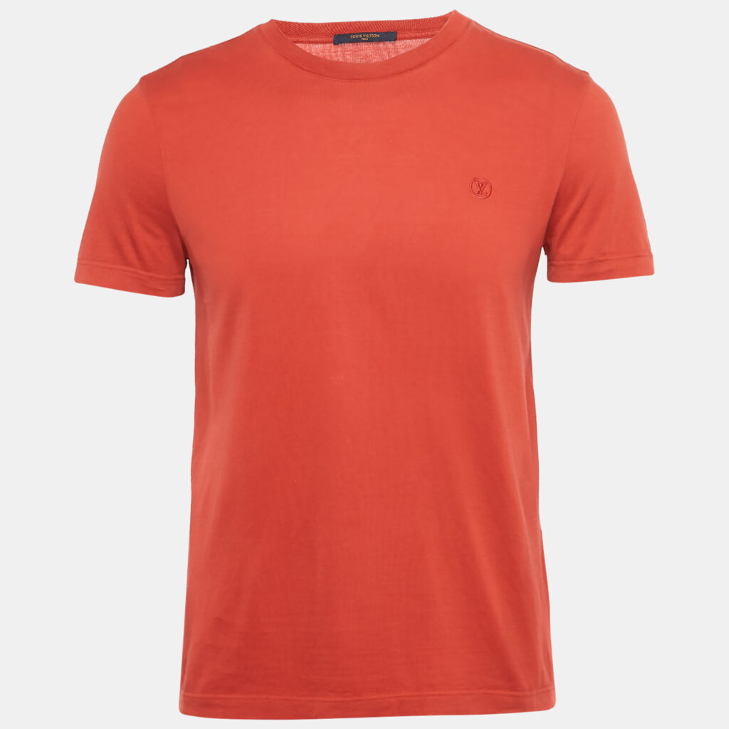 Louis Vuitton Red Jersey Logo Embroidered T-Shirt S Louis Vuitton Red Jersey Logo Embroidered T-Shirt S