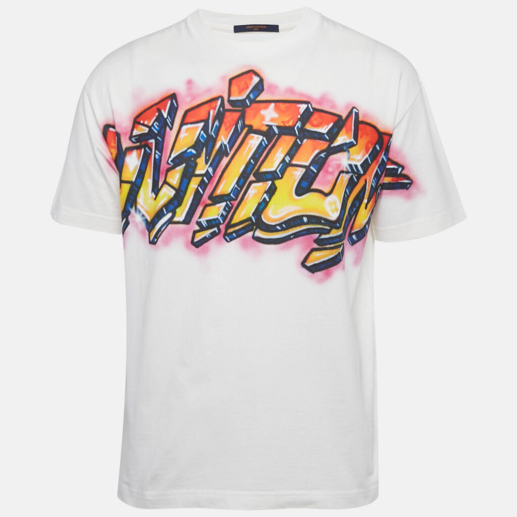 Louis Vuitton White Printed Jersey Amen Break T-Shirt M