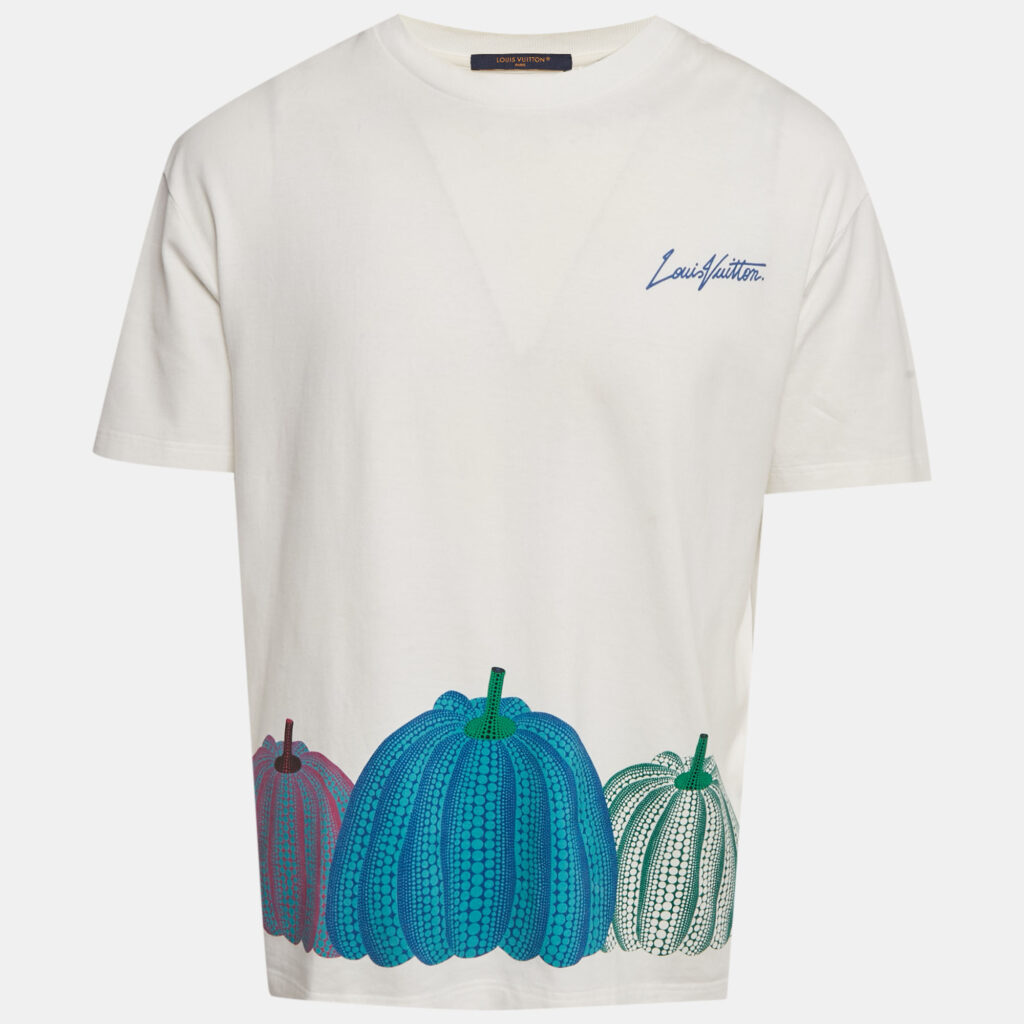 Louis Vuitton x Yayoi Kusama White Pumpkin Print Jersey T-Shirt M