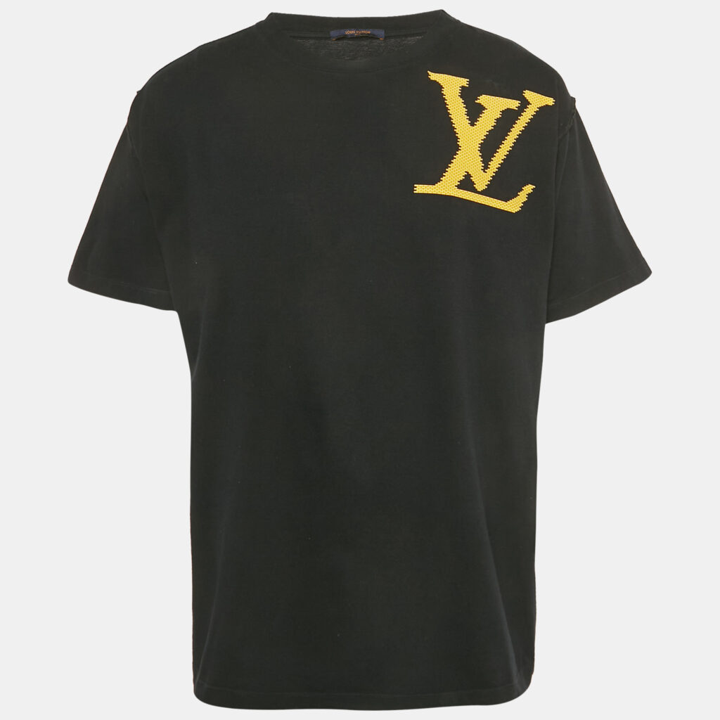 Louis Vuitton Black LV Print Jersey T-Shirt XL Louis Vuitton Black LV Print Jersey T-Shirt XL